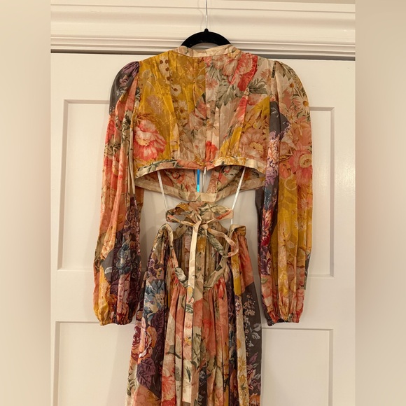 ZIMMERMANN NWT PATTIE PATCHWORK LONG DRESS SIZE 0 - Picture 3 of 11